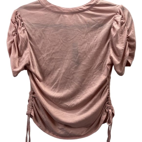 No Boundaries Junior/women’s Top Size S(3-5) color Pink short sleeve Button Up - Picture 2 of 11